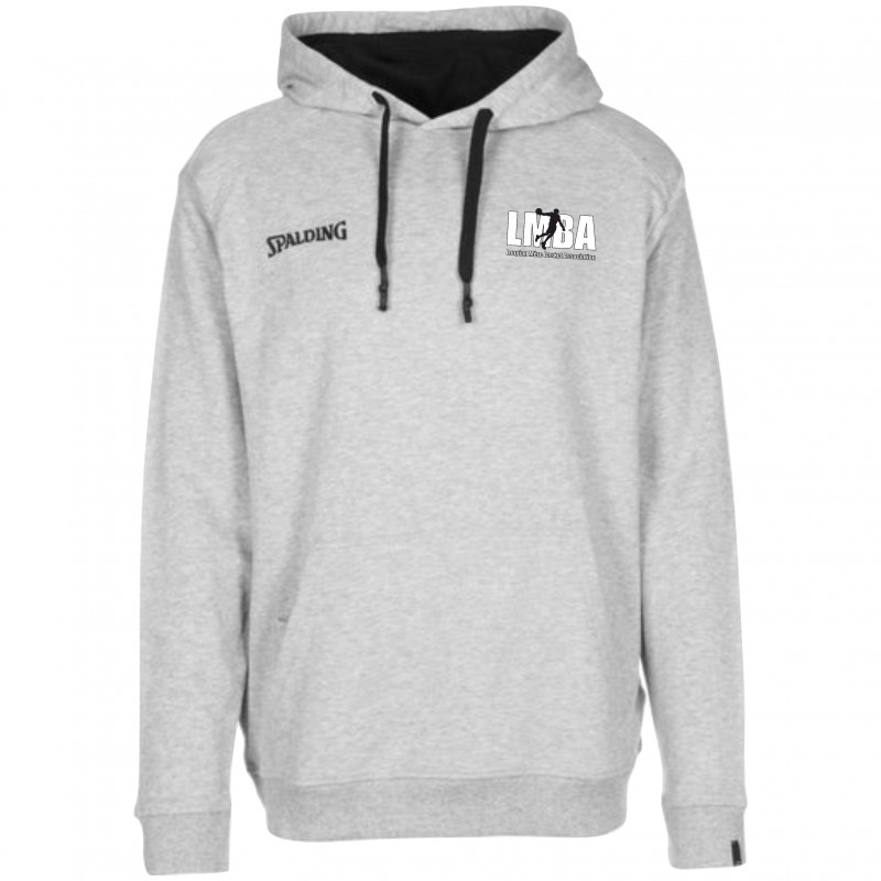 Sweat capuche Spalding imprimé dos gris chiné