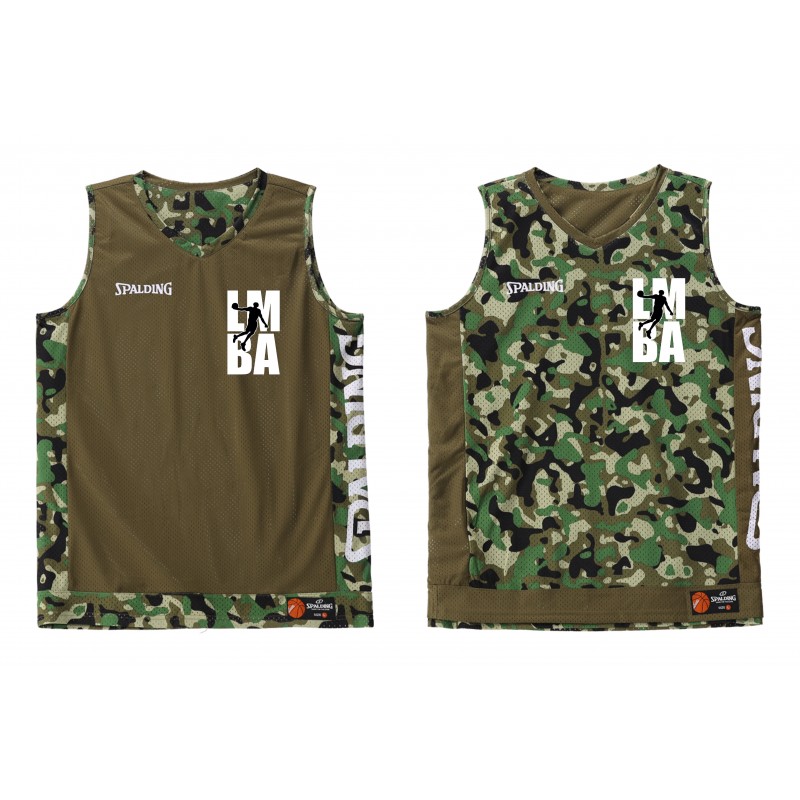 Maillot réversible spalding marquage 2 faces army