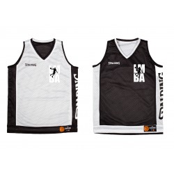 Maillot réversible spalding marquage 2 faces noir et blanc